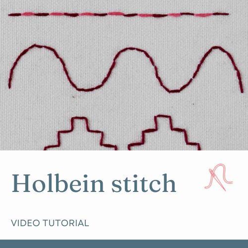 Vídeo tutorial de bordado con punto Holbein