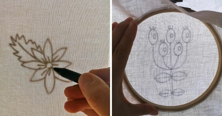 Cómo transferir patrones de bordado a mano – método sencillo y económico Lightbox