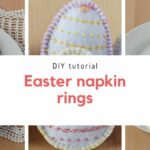 Servilleteros de Pascua bordados a mano tutorial de bricolaje