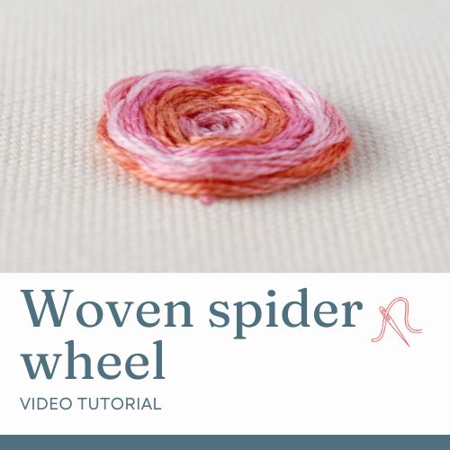 Videotutorial de puntada de rueda de araña tejida
