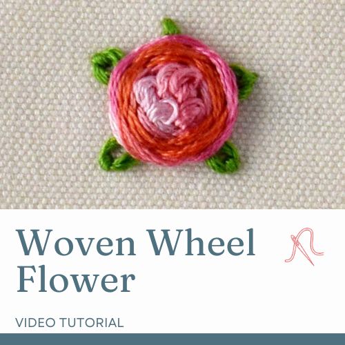 Tarjeta de vídeo de flor de rueda tejida