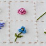 Seis flores de punto de lingotes