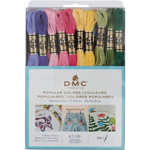DMC Paquete de 36 colores de hilo de bordar en Amazon