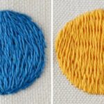 Puntada larga y corta para formas redondas. Aprende a bordar una esfera y un círculo