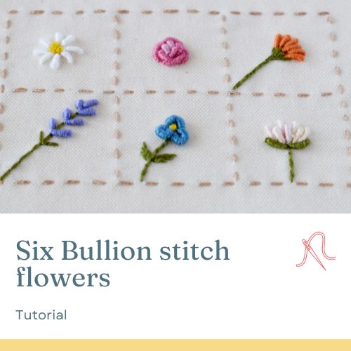 Sexto tutorial de bordado de flores en punto Bullion