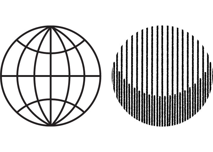 Esfera y círculo plano