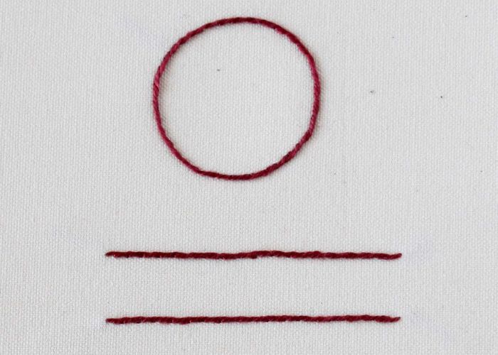 Puntada de bordado de contorno