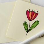 Cómo hacer tarjetas bordadas a mano + Patrón PDF gratuito para tarjeta del Día de la Madre o de cumpleaños