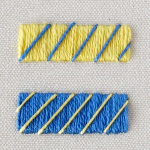 Punto de satén batido