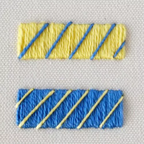 Punto de satén batido