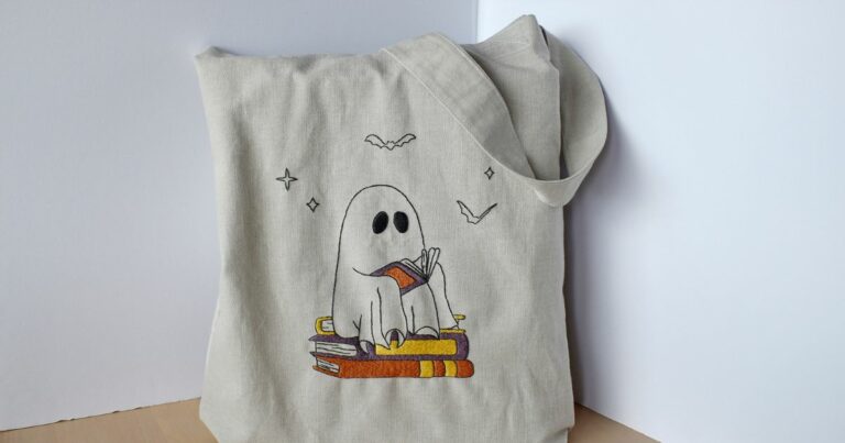 Bolso de mano bordado a mano DIY con fantasma