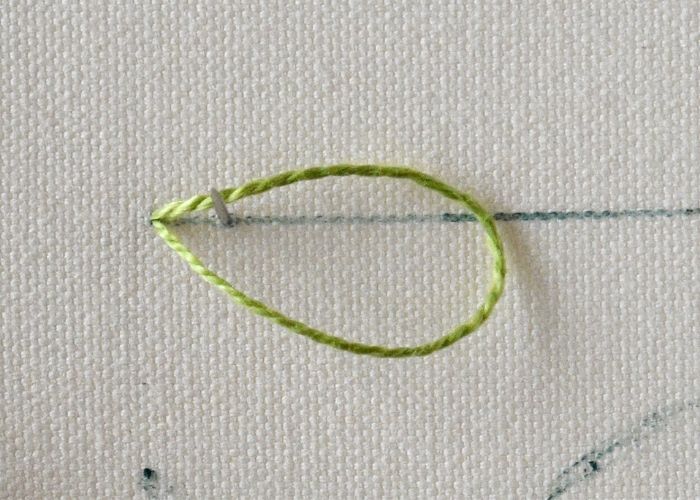 Barred Chain Stitch Step1