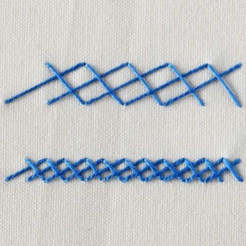 Punto de cruz armado largo