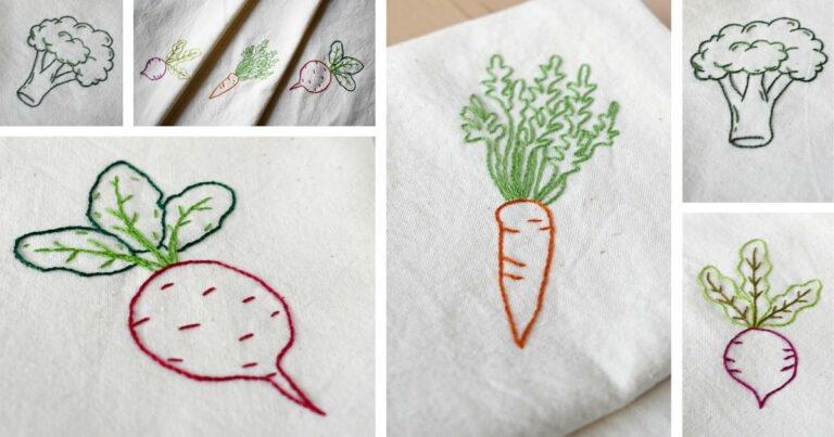 Veggie Embroidery Tutorial and Free PDF Pattern Download - Spice Up Your Kitchen