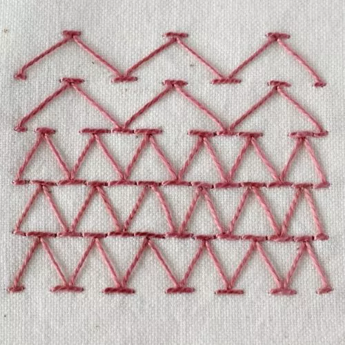 Relleno de punto de espiga