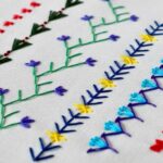 Cinco sencillos patrones de bordado de cenefas para principiantes absolutos: Puntadas básicas para cenefas decorativas